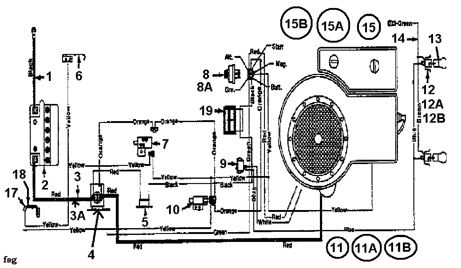 MTD Rasentraktoren 11/91 133C471E600 (1993) Schaltplan ... stx 38 wiring schematic 
